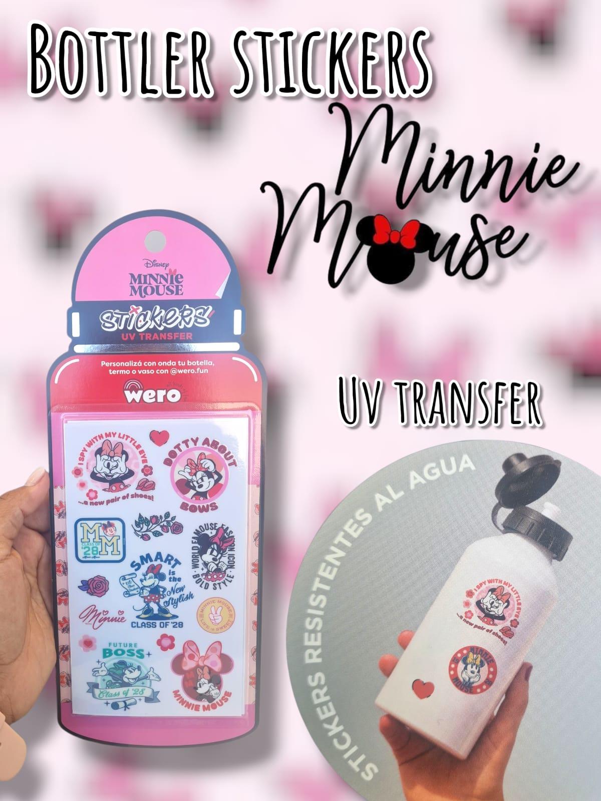 BOTTLE STICKERS MINNIE MOUSE UV TRANSFER