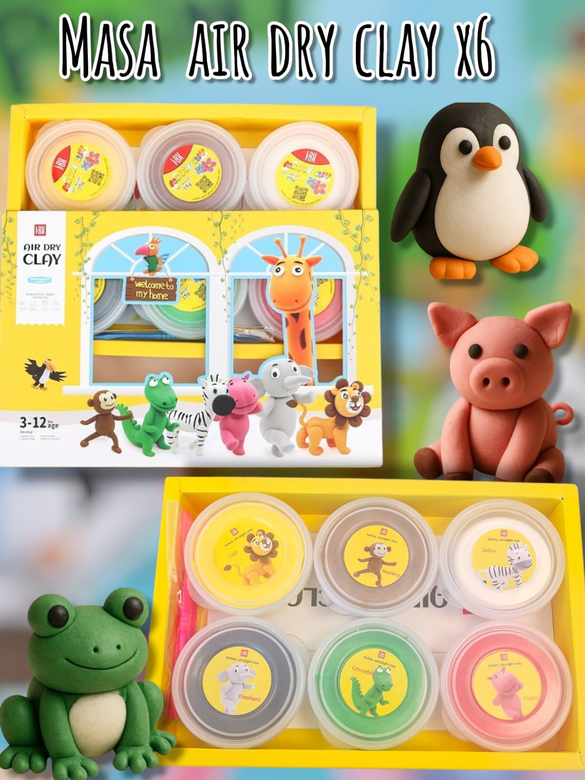 Display Masa Air Dry Clay x6 en Caja