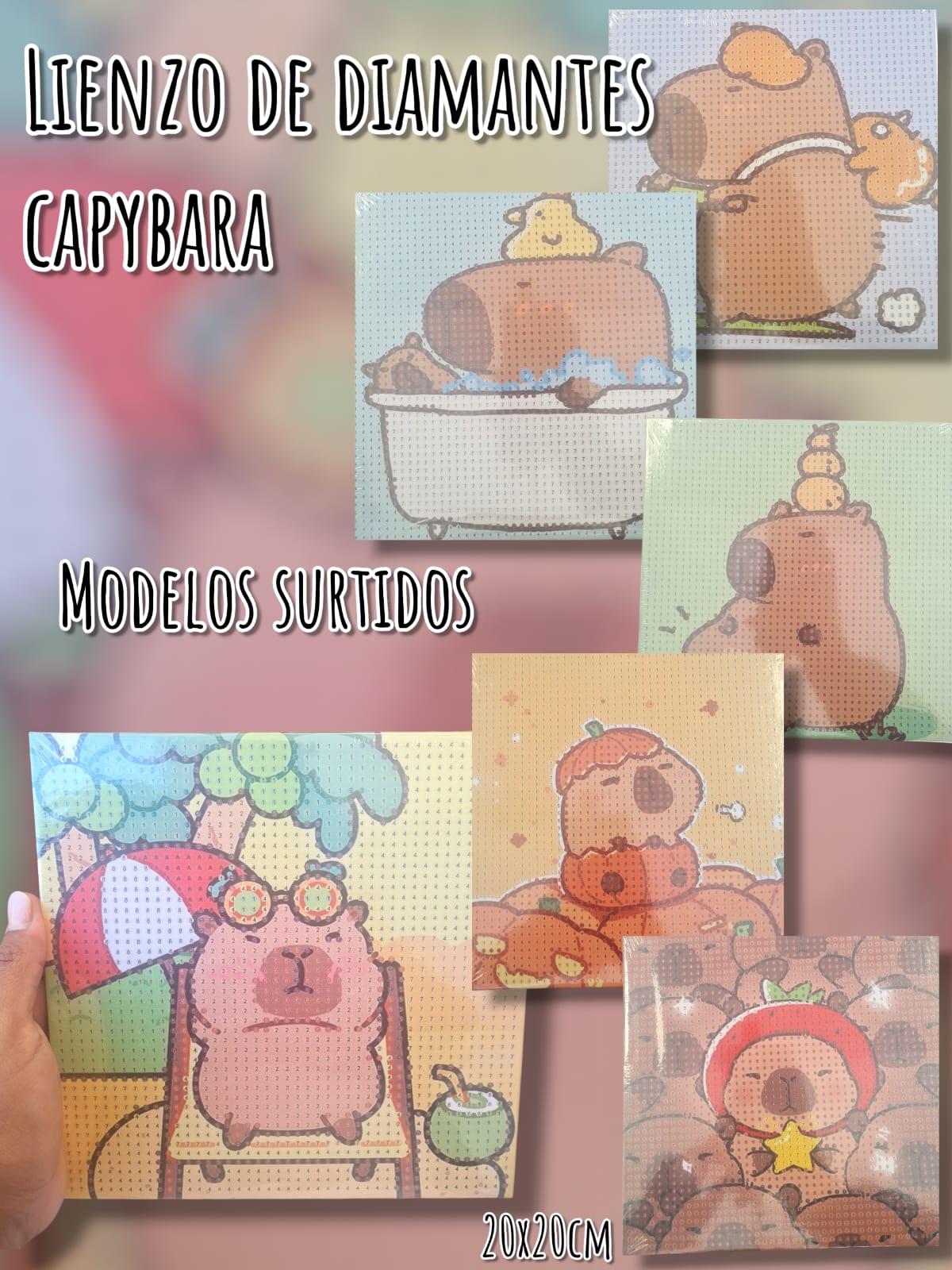 Diamond Painting Capibara 20 x 20 en bastidor