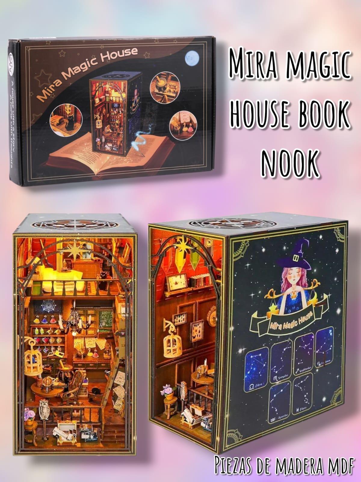 Mira Magic House Book Nook para Armar en MDF