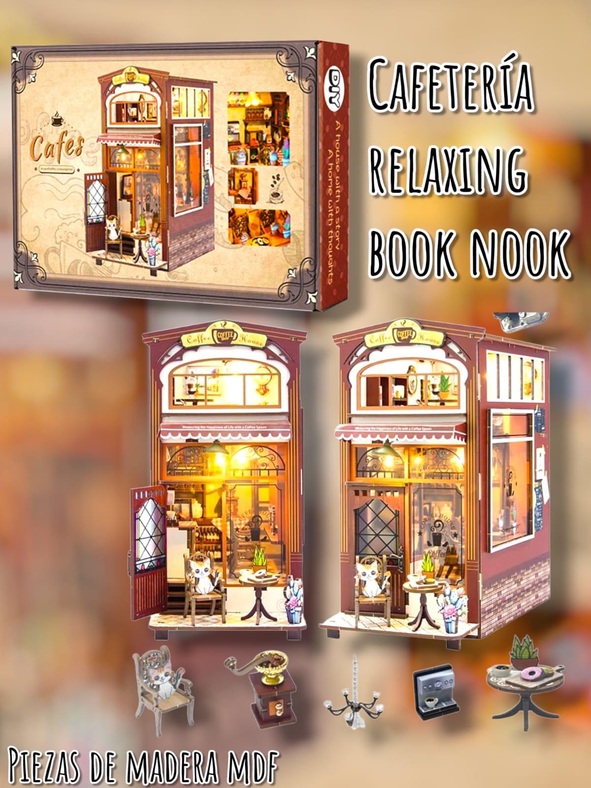 Coffee Shot Relaxing Time Book Nook para Armar en MDF