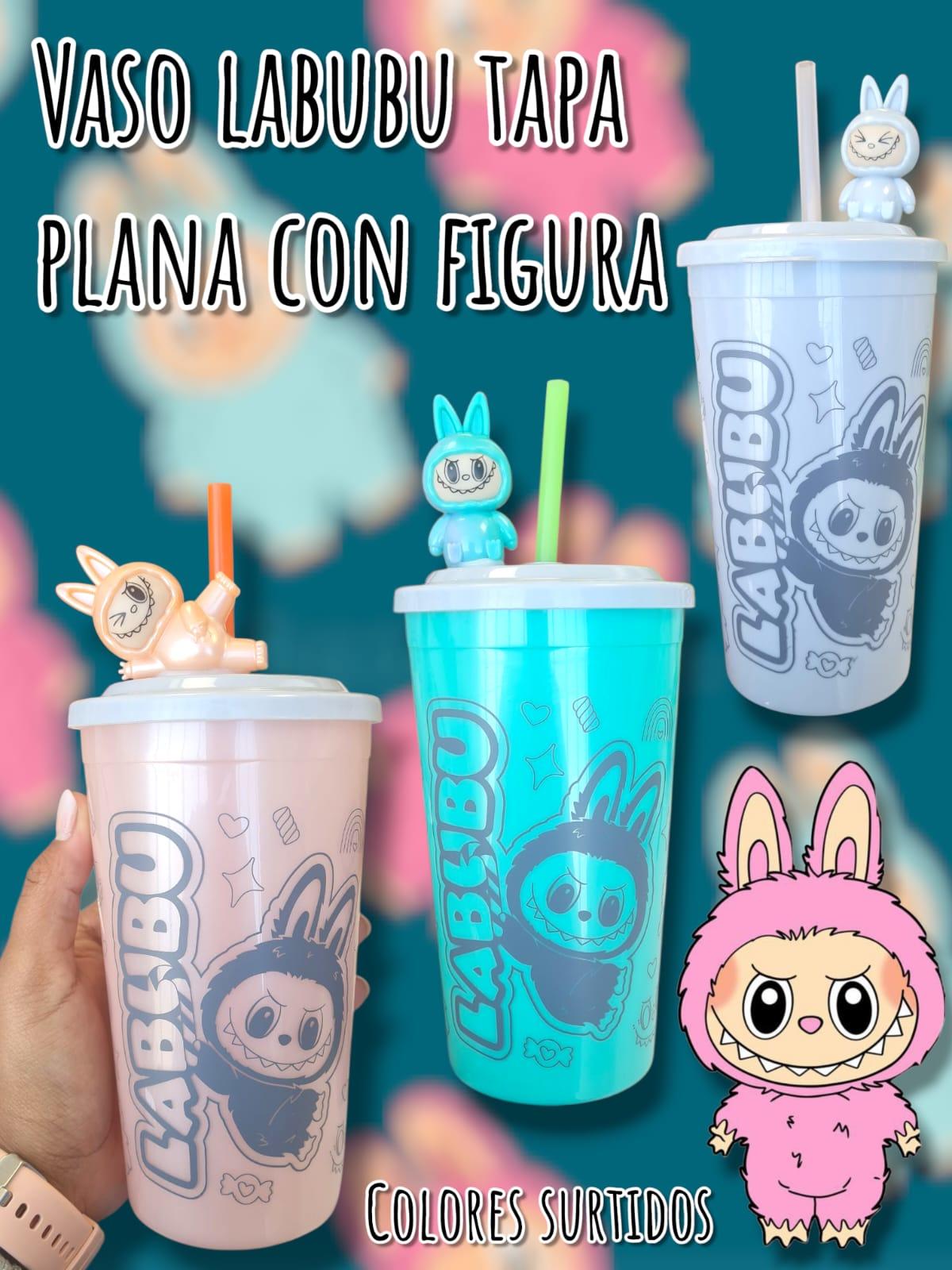 Vaso Tapa Plana LABUBU con Figura