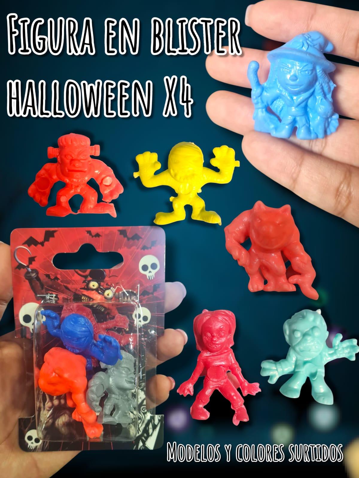 Figura en Blister Halloween x4