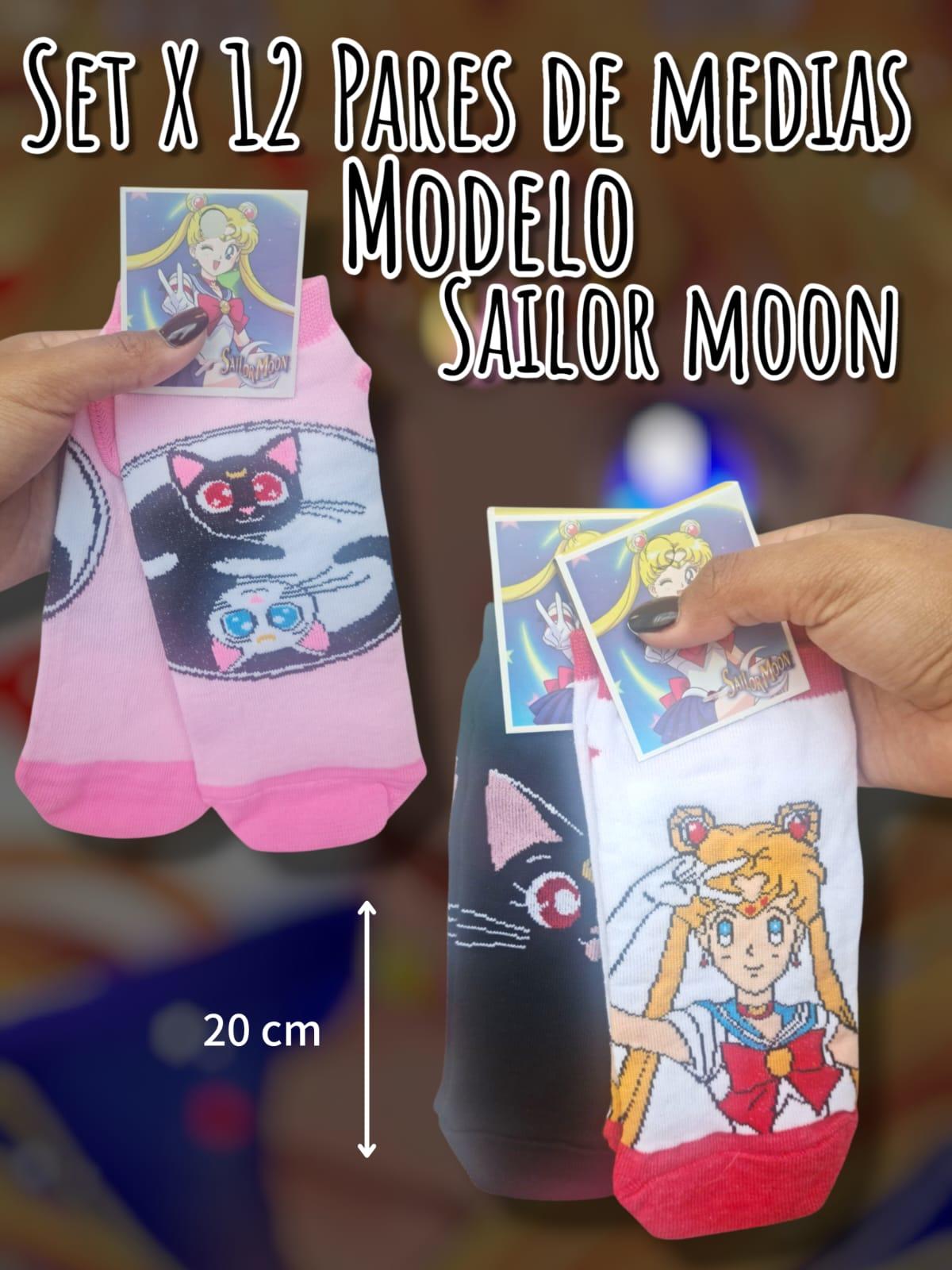 SET X 12 PARES DE MEDIAS SAILOR MOON 