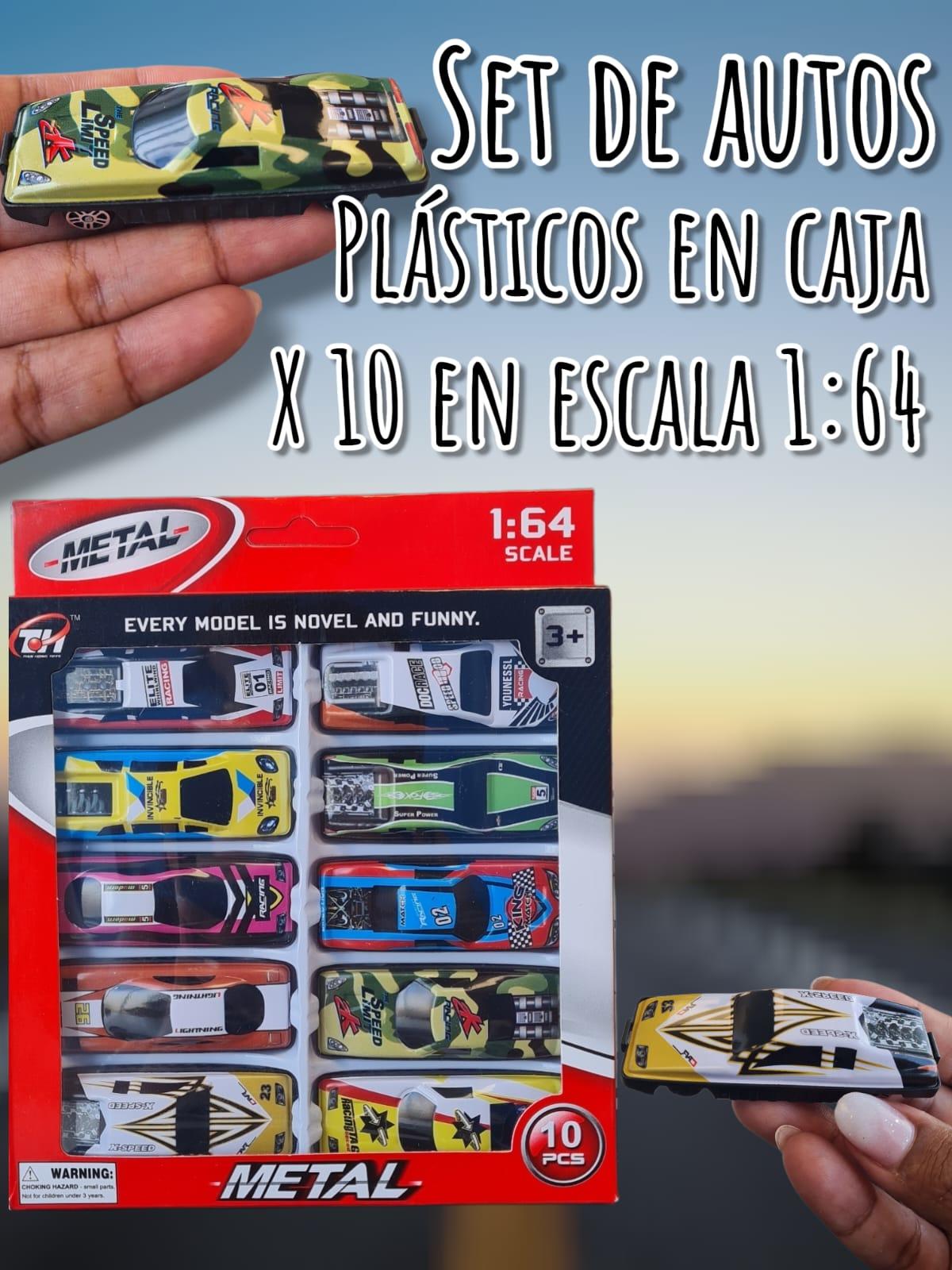 Set Auto plastico en caja x 10