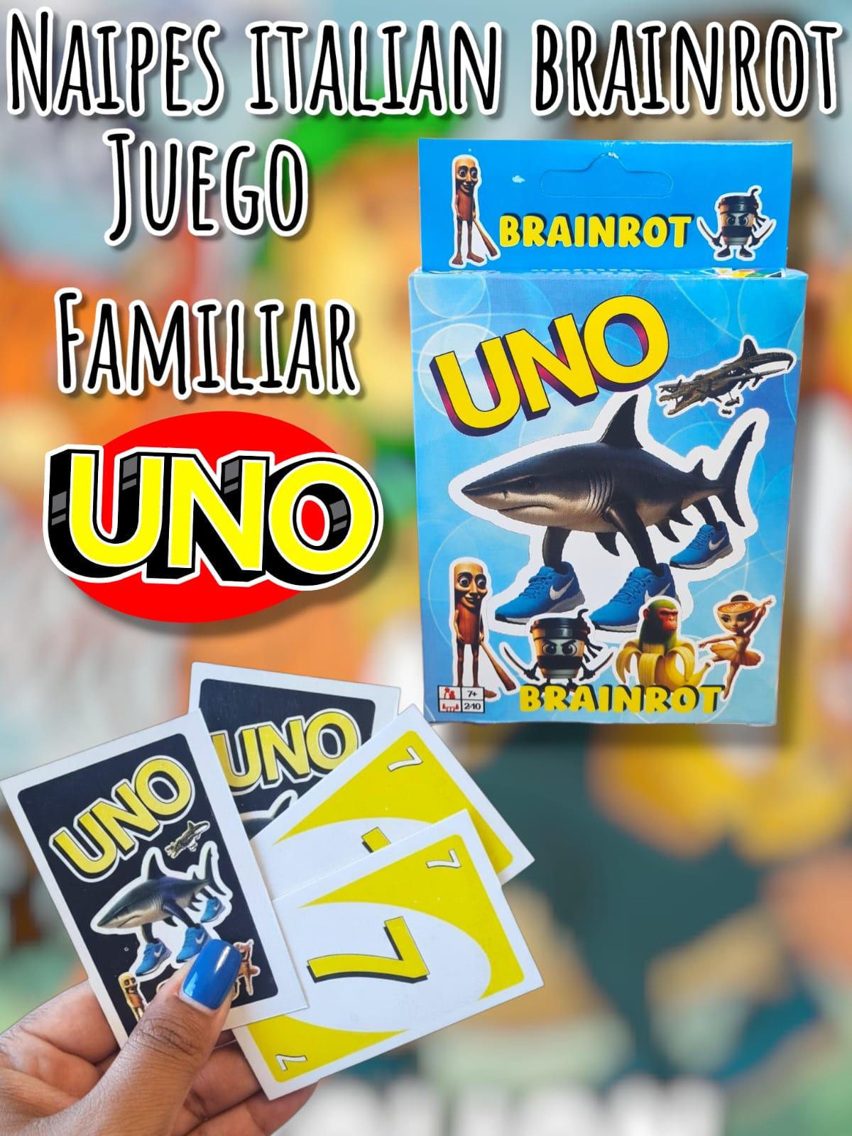 NAIPES UNO ITALIAN BRAINROT JUEGO FAMILIAR
