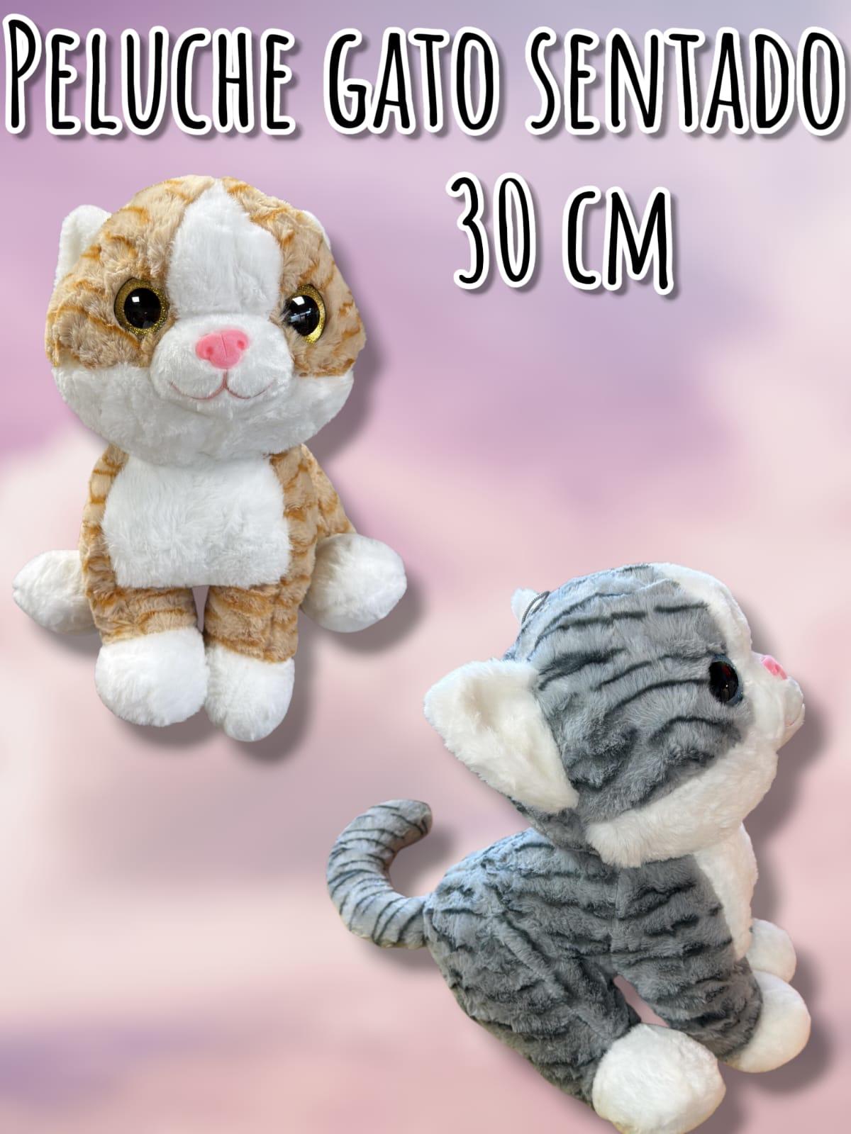 GATO SENTADO 3OCM CON OJOS VIDRIOSOS 30CM