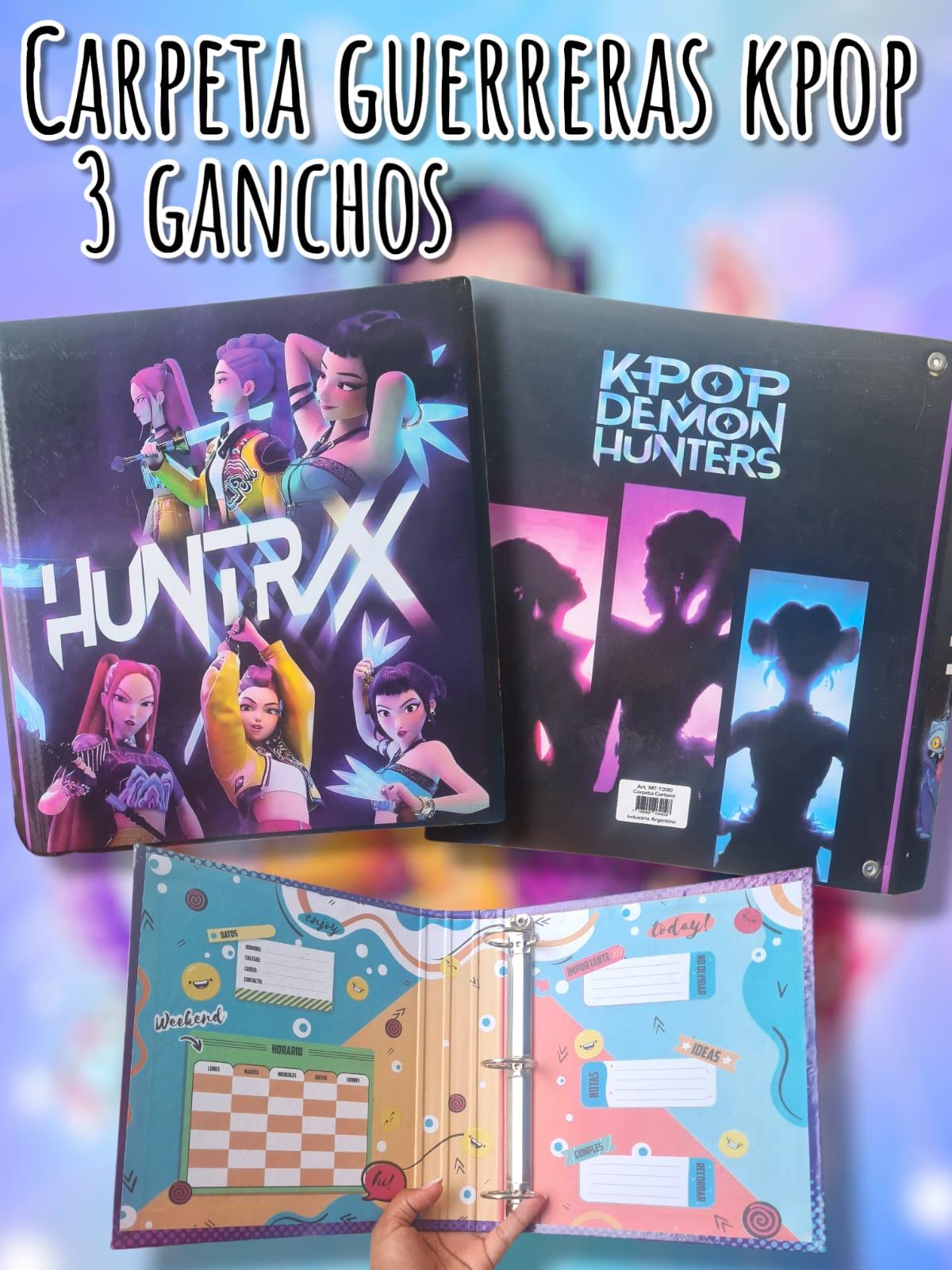 CARPETA GUERRERAS KPOP 3X40 3 GANCHOS 