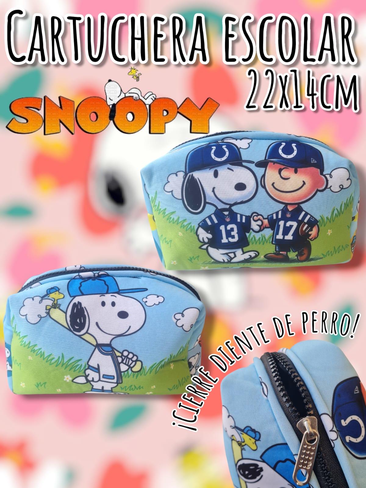 CARTUCHERA ESCOLAR SNOOPY 22X14CM