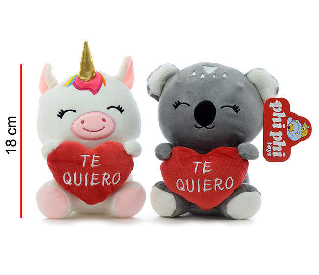 KOALA Y UNICORNIO CON CORAZON 18CM