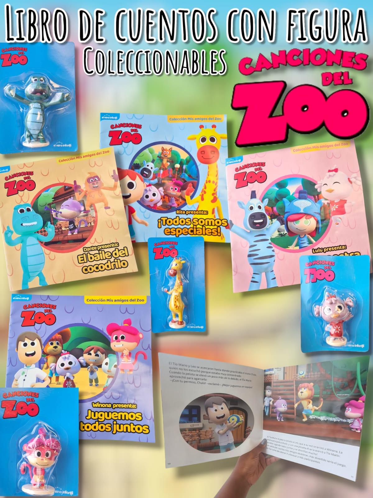 Figura Animales del Zoo + libro 