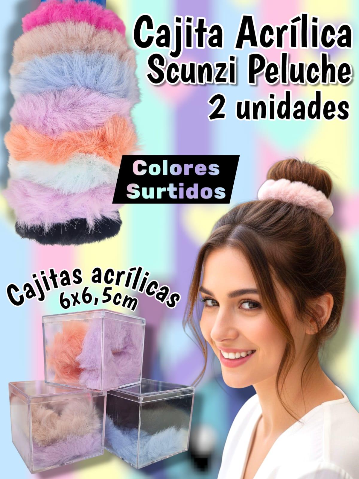 Cajita Acrilica Scunzi Peluche 2 Unidades
