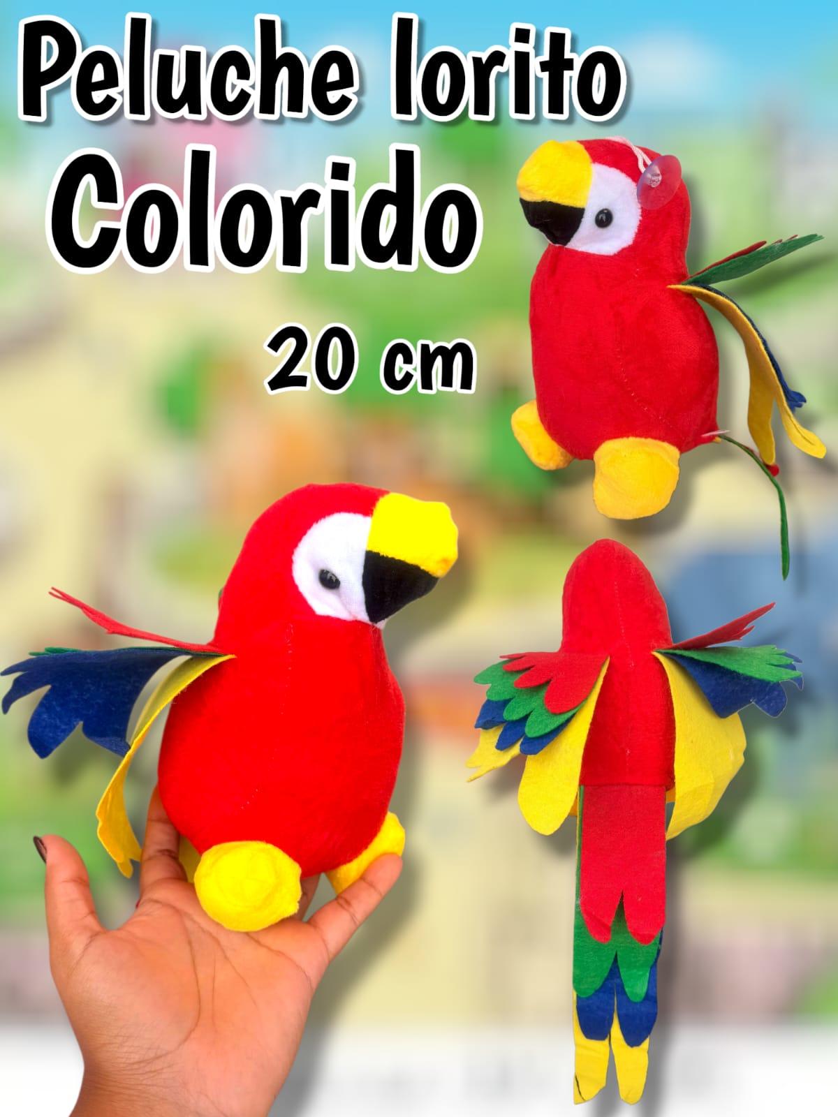 PELUCHE LORITO COLORIDO 20 cm 