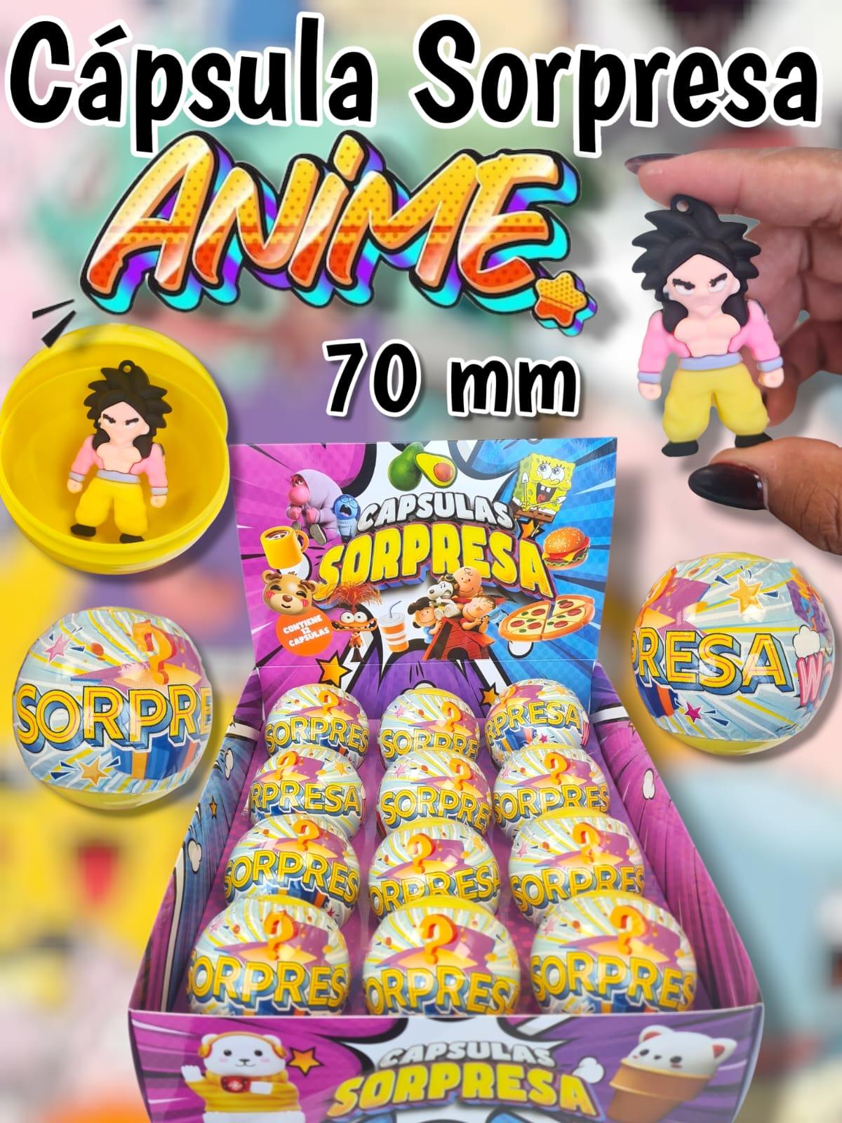 Capsula de 70mm Anime Sorpresa Amarilla