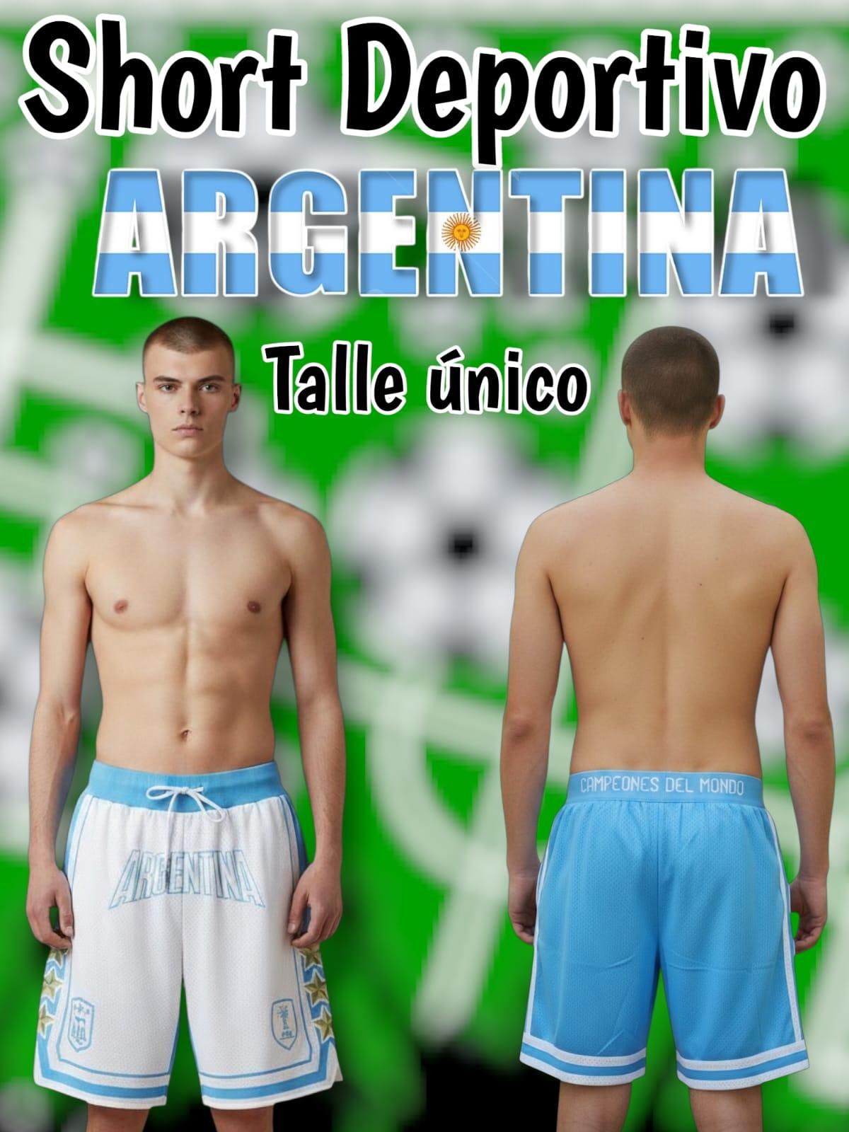 SHORT DEPORTIVO ARGENTINA TALLE UNICO 