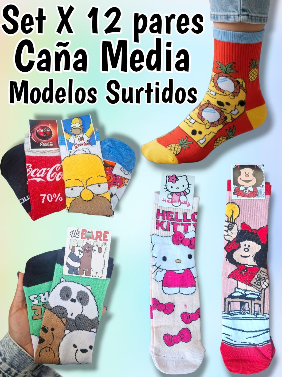 Set x 12 pares de medias Personajes Surtidos